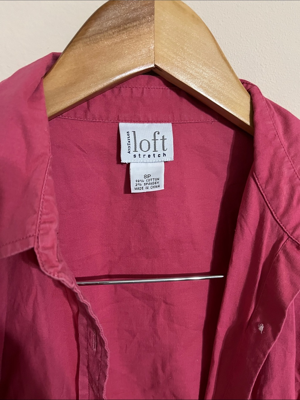 LOFT Raspberry Pink Button-Front Blazer Jacket - Picture 2 of 3